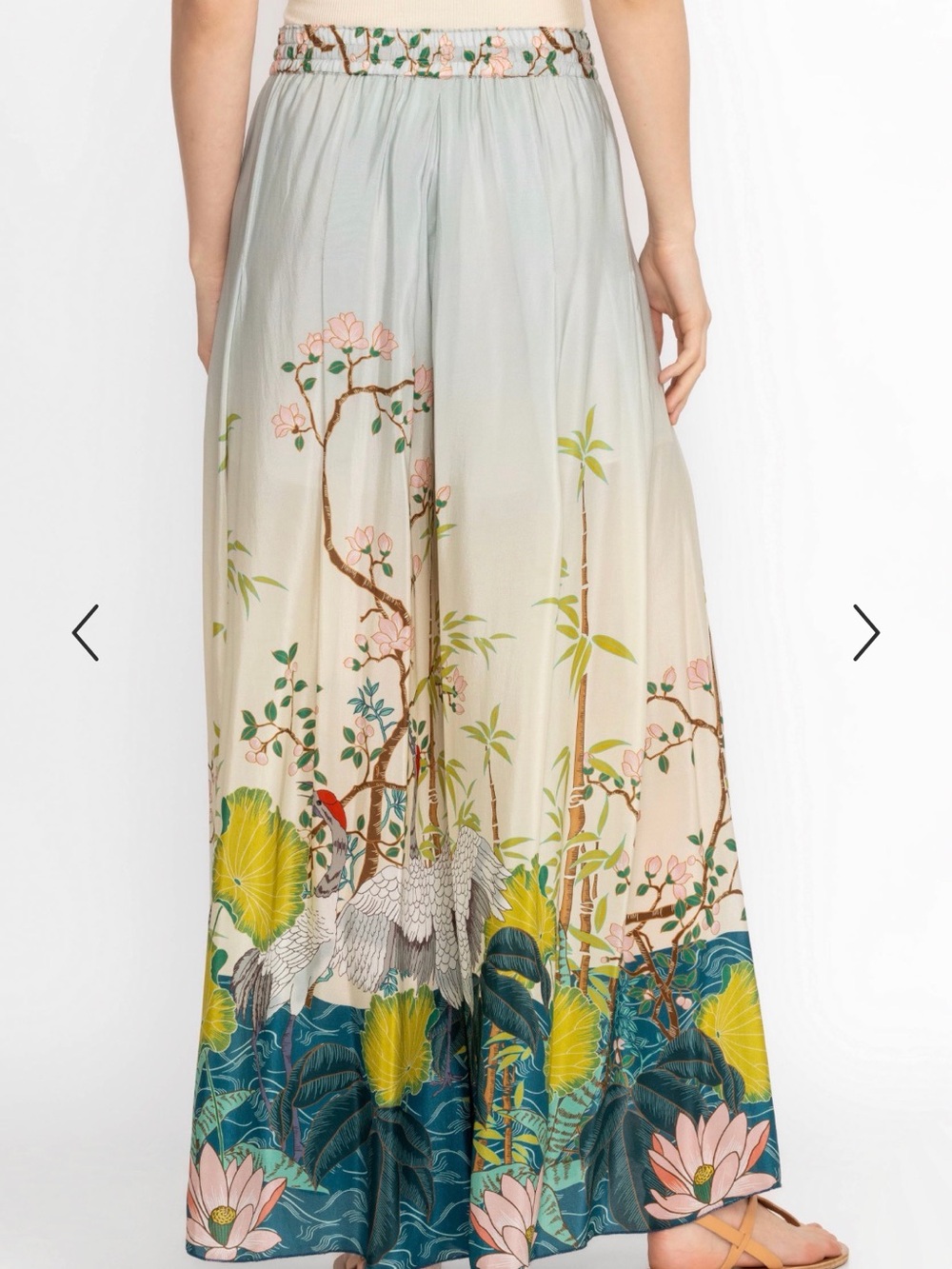 Johnny Was Pribasa Arya Pant (lined) Crane and bamboo garden print - Picture 3 of 13